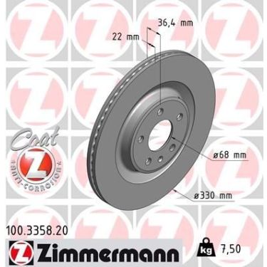 Brake disc rear Audi, Porsche