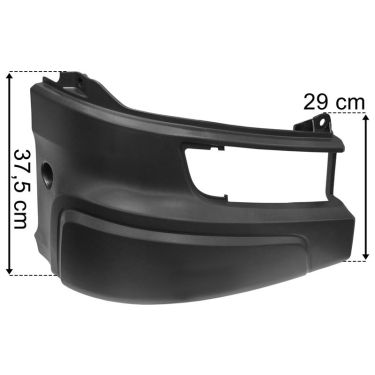 Scania P/G/R/S 2017- Next Gen bumper corner low height right side