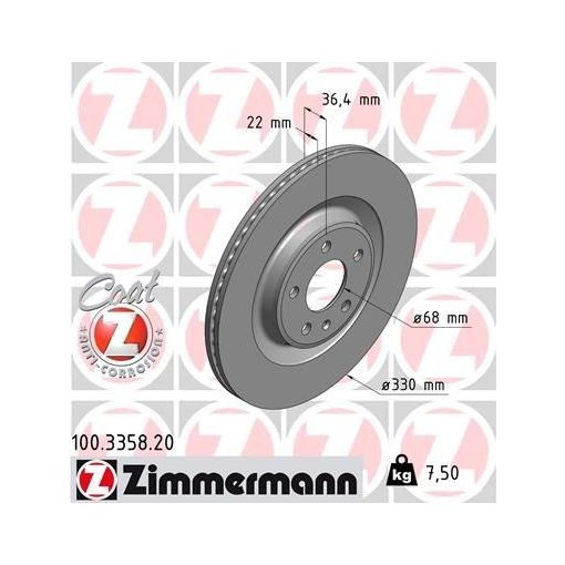 Brake disc rear Audi, Porsche