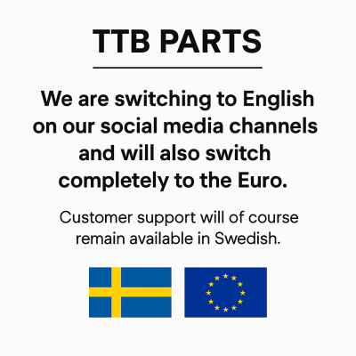 TTB Parts is growing, we’re switching to English & Euro!